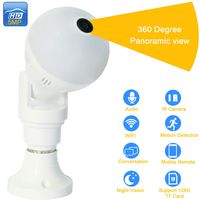 AUTENS 5MP Security Camera Wireless E27 Bulb WiFi Hidden Camera Support Motion Detection Two Way Audio 128G TF Card IR Day and Night Camera