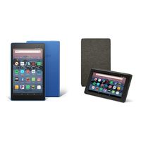 Fire HD 8 Tablet (16 GB, Marine Blue, With Special Offers) + Amazon Standing Case (Charcoal Black)