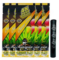 Herb Airtight Tube Pocket Protector with Kingpin Mango Tango Hemp Wraps 5 Count DC Crafts Nation- Ganesha