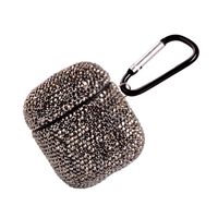 2019 Newest Luxurious Rhinestone AirPods Case with Keychain, Shockproof Protective Premium Crystal Cover Skin for AirPods Charging Case 2 & 1 (Grey C17)