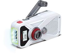 Eton Hand Turbine AM/FM Weather Radio & LED Flashlight, White