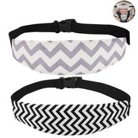Accmor Baby Carseat Head Support Band Strap 2 Pack for Carseats Stroller Neck Relief Head Strap for Toddler Child Kids Infant(Grey + Black)