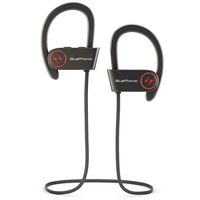 Bluephonic Wireless Sport Bluetooth Headphones, Hd Beats Sound Quality, Sweat Proof Stable Fit in Ear Workout Earbuds, Ergonomic Running Earphones, Noise Cancelling Microphone (Black)