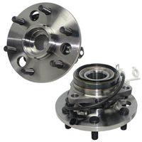 Detroit Axle - 4x4 (Both) Front Wheel Hub and Bearing Assembly Old Square Body Style for 1995-1999 K1500, K2500 Tahoe, Yukon 6 Lug W/ABS...