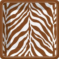 Design Design Serengeti Brown & White Dinner Plate, 8-Count Packages (Pack of 4)