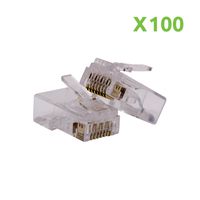 NavePoint CAT5e RJ45 Ethernet Coupler Plugs 100-pack