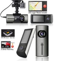 Indigi HD Car DVR Dual Camera Lens DashCam GPS Tracker G-Sensor Free 32GB microSD Bonus