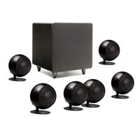 Orb Audio: Mod1 Mini 5.1 Plus Home Theater Speaker System - Surround Sound System - Includes 6 Orbs and 9'' Subwoofer - Dialogue Enhancing Center Channel - Handmade in the US