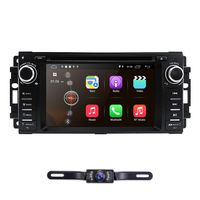 Android 9.0 Car Stereo GPS DVD Player for Dodge Ram Challenger Jeep Wrangler JK Head Unit Single Din 6.2" Touch Screen Indash Radio Receiver with Navigation Bluetooth WiFi