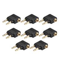uxcell Dual 3.5mm Male to 3.5mm Female Connector Splitter Adapter Coupler 8Pcs for Mono Audio Video AV TV Cable Convert