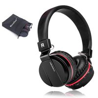 Active Noise Cancelling Wired/Wireless Bluetooth Headphones with Mic,Monodeal Foldable on The Ear Headset,Soft Memory-Protein Earmuffs,Hi-Fi Stereo Headset for PC/Cell Phones/TV