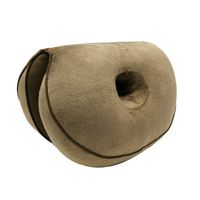 Dual Comfort Comfort Seat Cushion Lumbar Support Pillow for Office Chair and Car Seat Cushions (Coffee, OneSize)