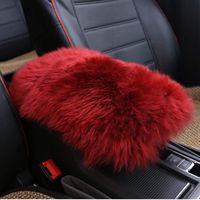 Forala Auto Center Console Pad, Furry Sheepskin Wool Car Armrest Seat Box Cover Protector Universal Fit