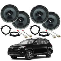 Compatible with Toyota RAV-4 2014-2018 Premium Speaker Upgrade Package Harmony C65 Speakers New