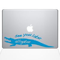 The Decal Guru See You Later Alligator MacBook Decal Vinyl Sticker - 13" MacBook Pro (2016 & Newer) - Light Blue (1165-MAC-13X-LB)