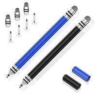 Stylus Pens for Touch Screens, UROPHYLLA Disc Touchscreen Stylus Pens for All Capacitive Touch Screens Cell Phones, Tablets, iPads, Laptops with 7 Replacement Tips (Black/Blue)