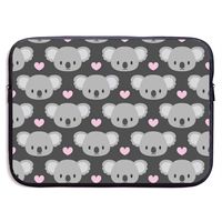 Cute Koalas and Pink Hearts 13/15 Inch Laptop Sleeve Bag for MacBook Air 11 13 15 Pro 13.3 15.4 Portable Zipper Laptop Bag Tablet Bag,Water Resistant,Black