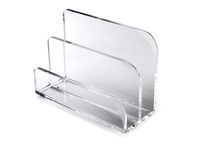 Stanley Acrylic Desktop File Sorter Letter Sorter 3-Section 3x7x5 inch in. All Clear Storage Paper Document Documentation Holder Desk Organizer (1)