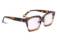FEISEDY Retro Oprah Square Blue Light Blocking Reading Glasses Anti Glare Digital Eyestrain Reader B2479 Leopard 1.25x