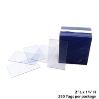 1.25" x 2" Clear Plastic Tags, Shelf Label Holders - 250 Pack