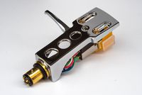 Mirror Chrome plated Headshell, mount with cartridge and stylus, needle for Stanton T 50, T 52, T 55 usb, T 60, T 62, T 80, T 92, T92 usb, T 120, ST 100, ST 150, - MADE IN ENGLAND