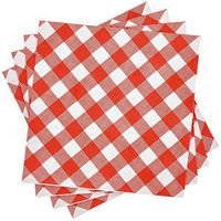 Red and White Gingham Luncheon 2-ply Napkins 100 Count