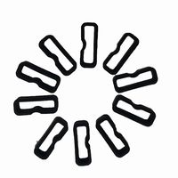 TenCloud 10-Pack Black Silicone Secure Band Keepers Loops Fasteners Rings Holders Compatible with Garmin Forerunner 35, Approach S20 Watch