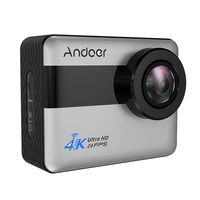 Andoer 4K WiFi Action Camera 2.31-inch Full HD LCD Touchscreen with 20MP Novatek 96660 Chipset Suppport Gyroscope Anti-Shake 5X Zoom, 170 Wide-Angle Lens and Waterproof Hard Case