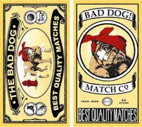HomArt Bad Dog Matches Match Box Set of 2 Long Handle