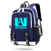 My Hero Luminous Backpack Academia Cosplay with USB Charging Port Bookbag Daypack