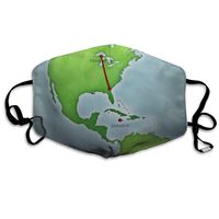 Jamaica Map Dust Mask,Washable and Reusable Cleaning Gardening Outdoor Activities Warm Windproof Mask