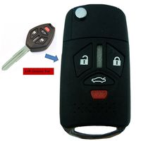 KEMANI New Uncut Blank 3+1 Buttons Remote Flip Key Shell Case For 06 07 2006-2007 Mitsubishi Galant Lancer Endeavor Eclipse 4 Buttons Folding Fob Replacement
