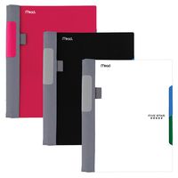 Five Star Advance Spiral Notebooks, 2 Subject, College Ruled Paper, 100 Sheets, 9-1/2" x 6", Black, Red, White, 3 Pack (38639)