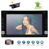 Android 7.1 Nougat OS 6.2" Touch Screen Octa Core 2GB&32GB Car Radio Stereo 2Din In Dash Support GPS Navi Car DVD CD Player RDS Radio USB SD 3G/4G WIFI OBD2 DAB+ 1080P Video Cam-In+Free Backup Camera