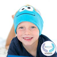 Sesame Street Kids Headphones by CozyPhones - Volume Limited with Ultra-Thin Speakers & Super Comfortable Soft Fleece Headband - Perfect Children's Earphones for School, Home & Travel - Cookie Monster