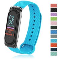PULILANG MI Strap Replacement Bands for Xiaomi MI Band 4 Adjustable Smartwatch Wristband xiaomi Strap Carbon Fiber TPU