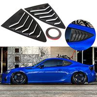DTOUCH Racing 2 Piece ABS 2 Piece Window Left/Right Carbon Fiber Exterior Racing Style Rear Side Window Vent/Louvers for 2013-up Scion FR-S Subaru BRZ and Toyota 86