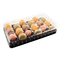 Macaron Box, Macaron To Go Packaging / Container - Holds 36 Macarons - Shock Safe for Transport - 100ct Box - Restaurantware