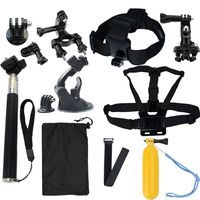 Head strap Mount Floating Monopod Combo Kit Accessories For GoPro 1 2 3 4 Camera