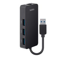 Belkin USB-IF Certified USB 3.0 3-Port Hub with Gigabit Ethernet Adapter