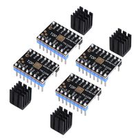 Kingprint TMC2208 V2.1 Stepper Damper with Heat Sink Driver, Replacement Damper for A4988 DRV8825 for 3D Printer (4 Pieces)