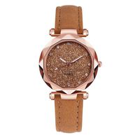AMOUSTORE Women's Watches Rhinestone Quartz Watch PU Leather Strap Wristwatch (Coffee)