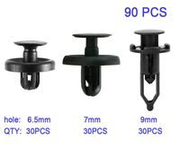 Michaelia Compatible with Toyota Push Type Retainer 90467-10183,Engine Under Cover Push-Type Retainer Lexus & Toyota Clips 90467-07201, Clips 52161-02020,3 Sizes -6.5mm 7mm 9mm-90PCS