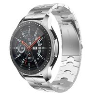RABUZI Compatible for Samsung Galaxy Watch 46mm Bands,22mm Enamel Process Stainless Steel Metal Watch Strap Compatible Samsung Gear S3 Frontier/Classic Smartwatch,Silver
