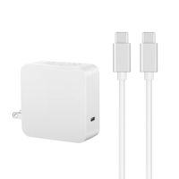 65W USB-C Power Adapter Charger,with USB-C to USB-C Cable Power Supply Cord