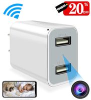 Spy Camera Wireless Hidden Charger, 2019 Upgrade White Nanny Camera with Remote Viewing and Motion Detection, Security Surveillance with 1080P HD H.264 for Home Office, No Audio