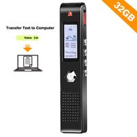 Seanme 2019 New Version Transcribe Voice Recorder, Digital Voice Sound Recorder, 32GB Large USB Voice Recorder, MP3 Player, Noise Reduction, Multi-connectors Dictaphone for Lectures, Meetings