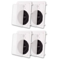 Acoustic Audio MT8 In Wall 8" Speaker 2 Pair Pack 2 Way Home Theater 1200 Watt MT8-2PR