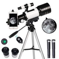 ToyerBee Telescope for Kids& Beginners, 70mm Aperture 300mm Astronomical Refractor Telescope, Tripod& Finder Scope- Portable Travel Telescope with Smartphone Adapter and Wireless Remote