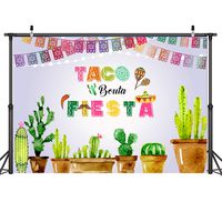 TMOTN 7x5ft Fiesta Party Backdrop Taco Bout a Fiesta Photography Background Vinyl Fiesta Theme Dress-up Party Supplies Banner D2165